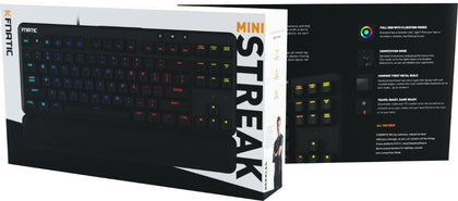 Fnatic - Mini Streak RGB Wired TKL Gaming Mechanical CHERRY MX Brown Switch Keyboard with RGB Back Lighting - Black